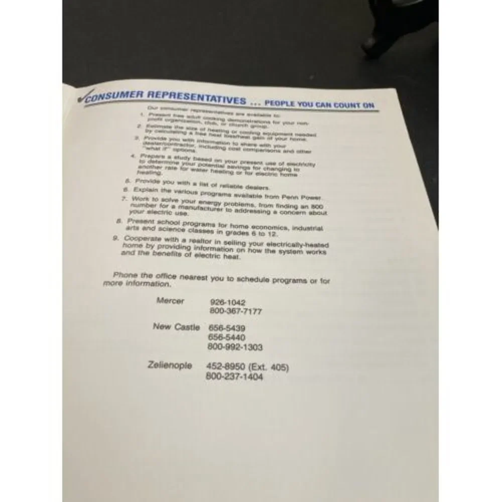 Penn Power Vtg Electric Utility Appliance Guide and Recipe Cookbook FirstEnergy‎